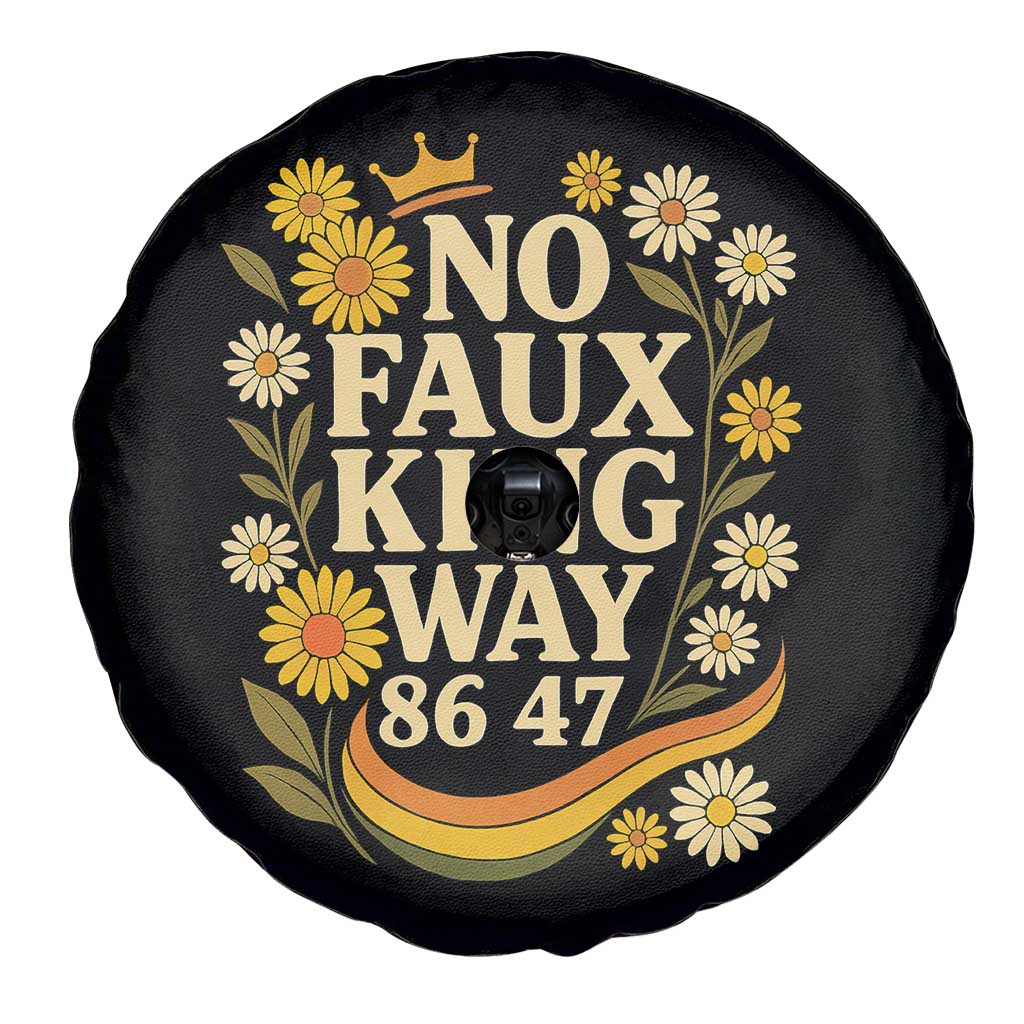 No Faux King Way 8647 Spare Tire Cover Subtle Resist 70s Retro Floral - Wonder Print Shop