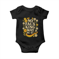 No Faux King Way 8647 Baby Onesie Subtle Resist 70s Retro Floral - Wonder Print Shop