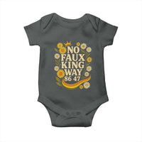 No Faux King Way 8647 Baby Onesie Subtle Resist 70s Retro Floral - Wonder Print Shop