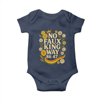 No Faux King Way 8647 Baby Onesie Subtle Resist 70s Retro Floral - Wonder Print Shop