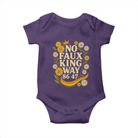 No Faux King Way 8647 Baby Onesie Subtle Resist 70s Retro Floral - Wonder Print Shop
