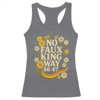 No Faux King Way 8647 Racerback Tank Top Subtle Resist 70s Retro Floral - Wonder Print Shop