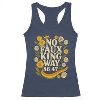 No Faux King Way 8647 Racerback Tank Top Subtle Resist 70s Retro Floral - Wonder Print Shop