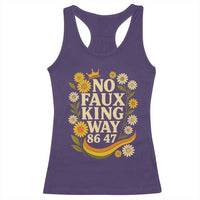 No Faux King Way 8647 Racerback Tank Top Subtle Resist 70s Retro Floral - Wonder Print Shop