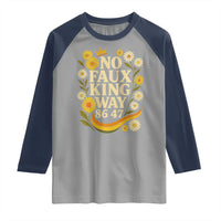 No Faux King Way 8647 Raglan Shirt Subtle Resist 70s Retro Floral - Wonder Print Shop