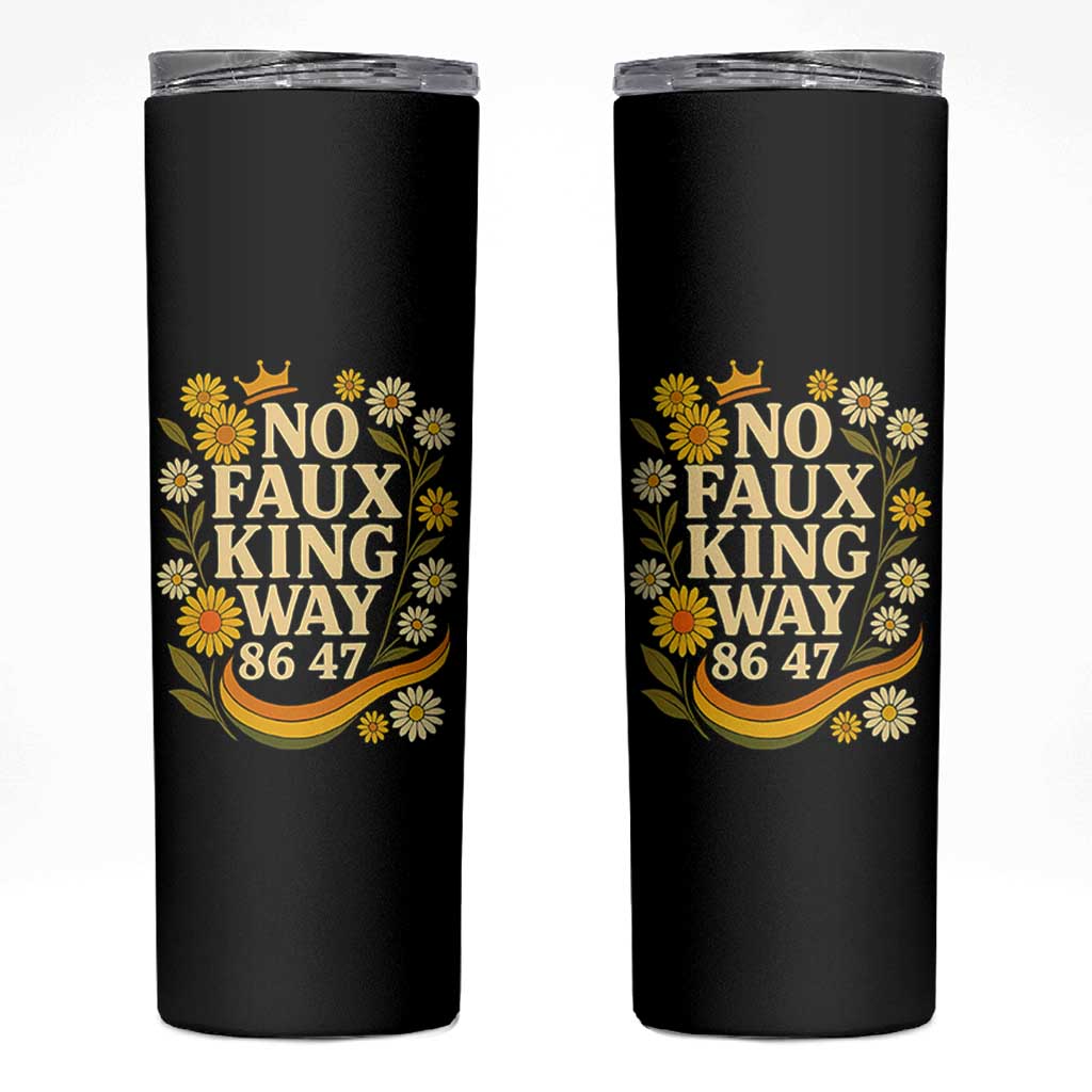 No Faux King Way 8647 Skinny Tumbler Subtle Resist 70s Retro Floral - Wonder Print Shop