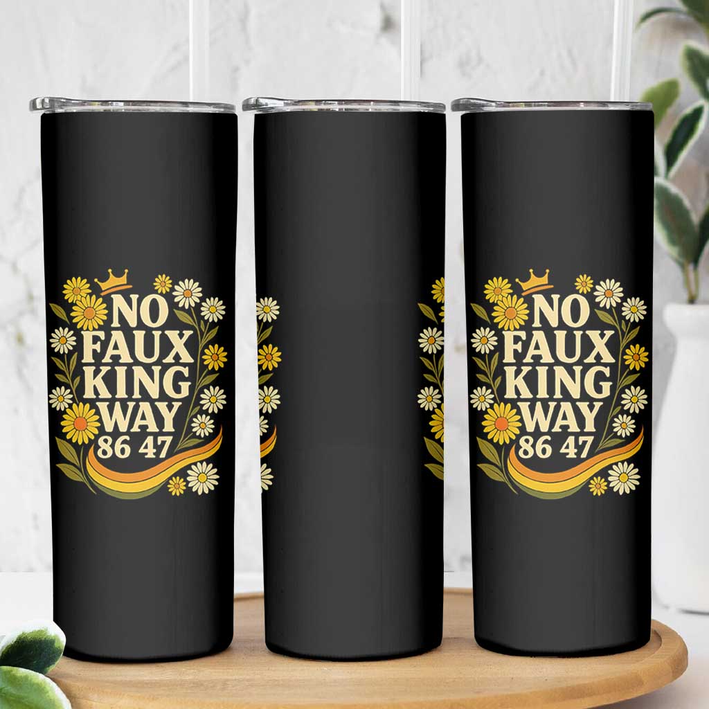 No Faux King Way 8647 Skinny Tumbler Subtle Resist 70s Retro Floral - Wonder Print Shop