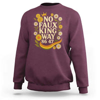 No Faux King Way 8647 Sweatshirt Subtle Resist 70s Retro Floral - Wonder Print Shop
