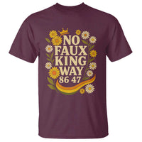 No Faux King Way 8647 T Shirt Subtle Resist 70s Retro Floral - Wonder Print Shop