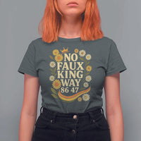 No Faux King Way 8647 T Shirt For Women Subtle Resist 70s Retro Floral - Wonder Print Shop