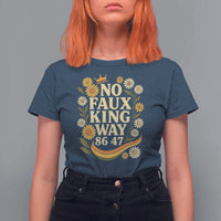 No Faux King Way 8647 T Shirt For Women Subtle Resist 70s Retro Floral - Wonder Print Shop