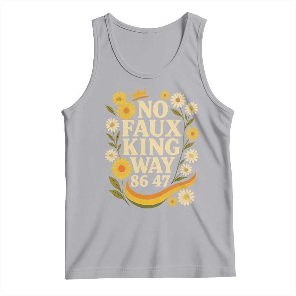 No Faux King Way 8647 Tank Top Subtle Resist 70s Retro Floral - Wonder Print Shop