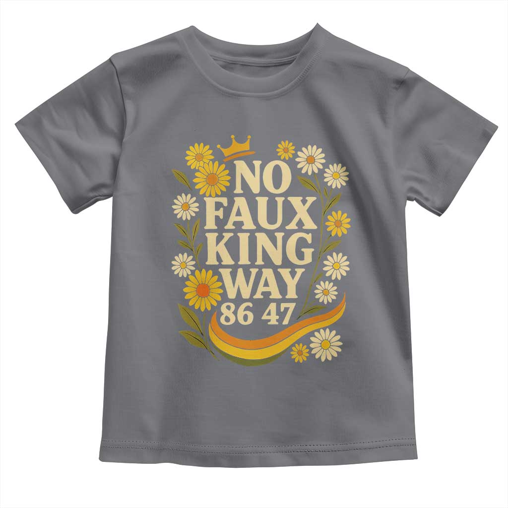 No Faux King Way 8647 Toddler T Shirt Subtle Resist 70s Retro Floral - Wonder Print Shop