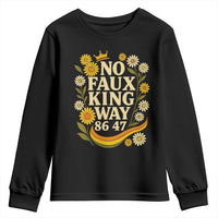 No Faux King Way 8647 Youth Sweatshirt Subtle Resist 70s Retro Floral - Wonder Print Shop