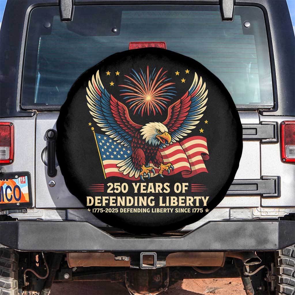 Patriotic Eagle US Army 250th Anniversary Spare Tire Cover 250 Years of Defending Liberty 1775 2025 - Wonder Print Shop