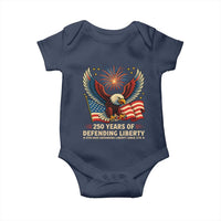 Patriotic Eagle US Army 250th Anniversary Baby Onesie 250 Years of Defending Liberty 1775 2025 - Wonder Print Shop