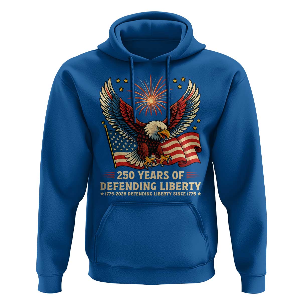 Patriotic Eagle US Army 250th Anniversary Hoodie 250 Years of Defending Liberty 1775 2025 - Wonder Print Shop