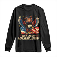 Patriotic Eagle US Army 250th Anniversary Long Sleeve Shirt 250 Years of Defending Liberty 1775 2025 - Wonder Print Shop