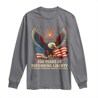 Patriotic Eagle US Army 250th Anniversary Long Sleeve Shirt 250 Years of Defending Liberty 1775 2025 - Wonder Print Shop