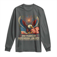 Patriotic Eagle US Army 250th Anniversary Long Sleeve Shirt 250 Years of Defending Liberty 1775 2025 - Wonder Print Shop