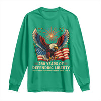 Patriotic Eagle US Army 250th Anniversary Long Sleeve Shirt 250 Years of Defending Liberty 1775 2025 - Wonder Print Shop