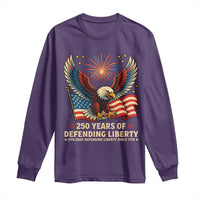 Patriotic Eagle US Army 250th Anniversary Long Sleeve Shirt 250 Years of Defending Liberty 1775 2025 - Wonder Print Shop