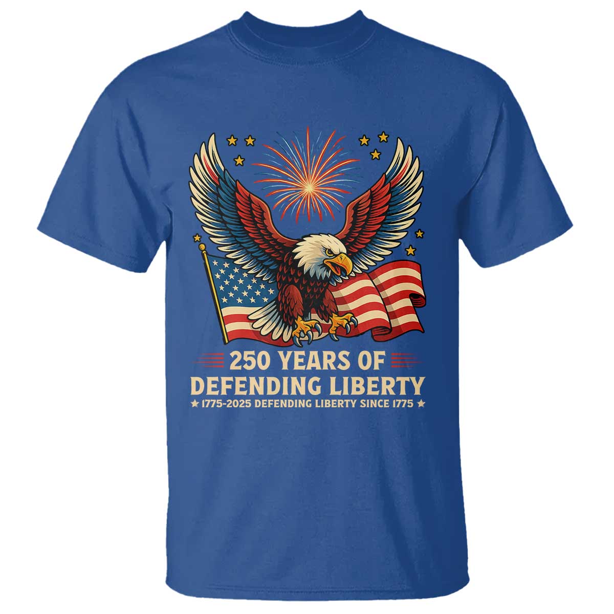 Patriotic Eagle US Army 250th Anniversary T Shirt 250 Years of Defending Liberty 1775 2025 - Wonder Print Shop