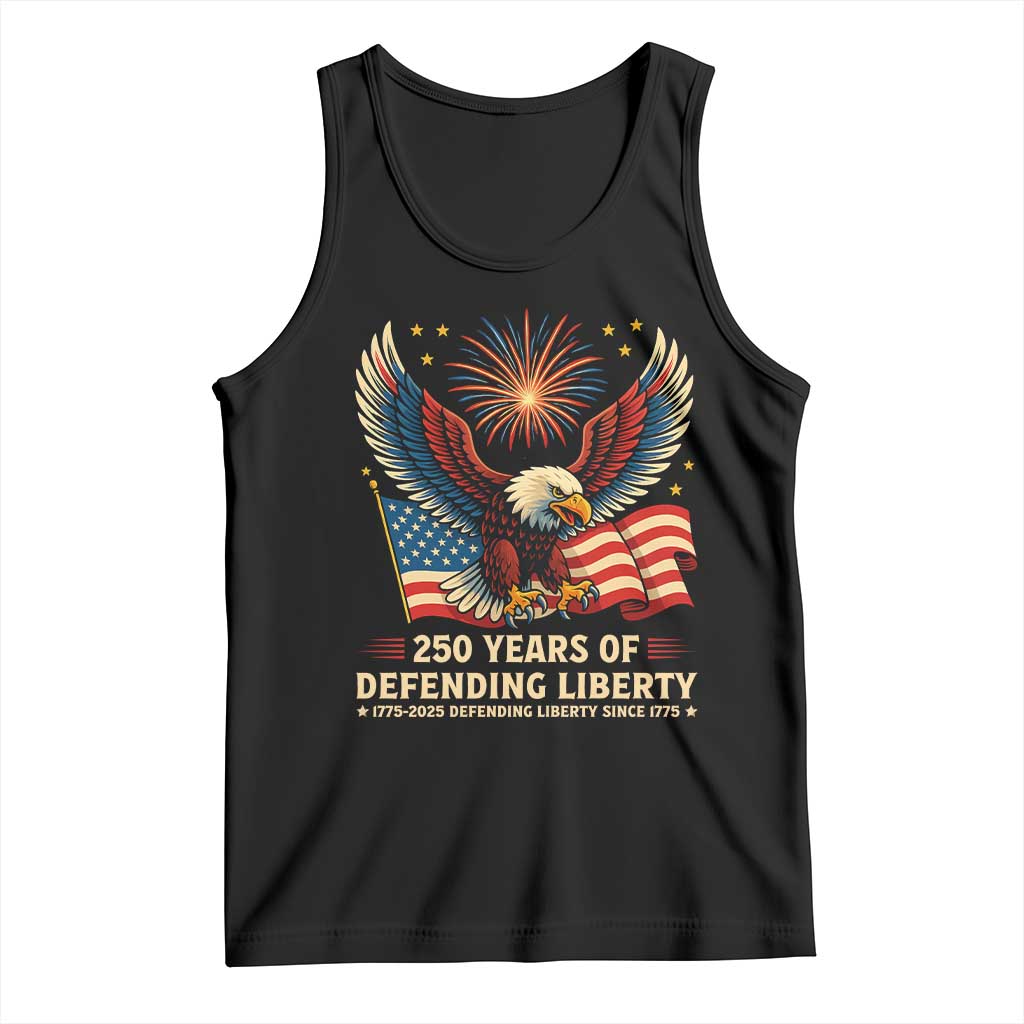 Patriotic Eagle US Army 250th Anniversary Tank Top 250 Years of Defending Liberty 1775 2025 - Wonder Print Shop