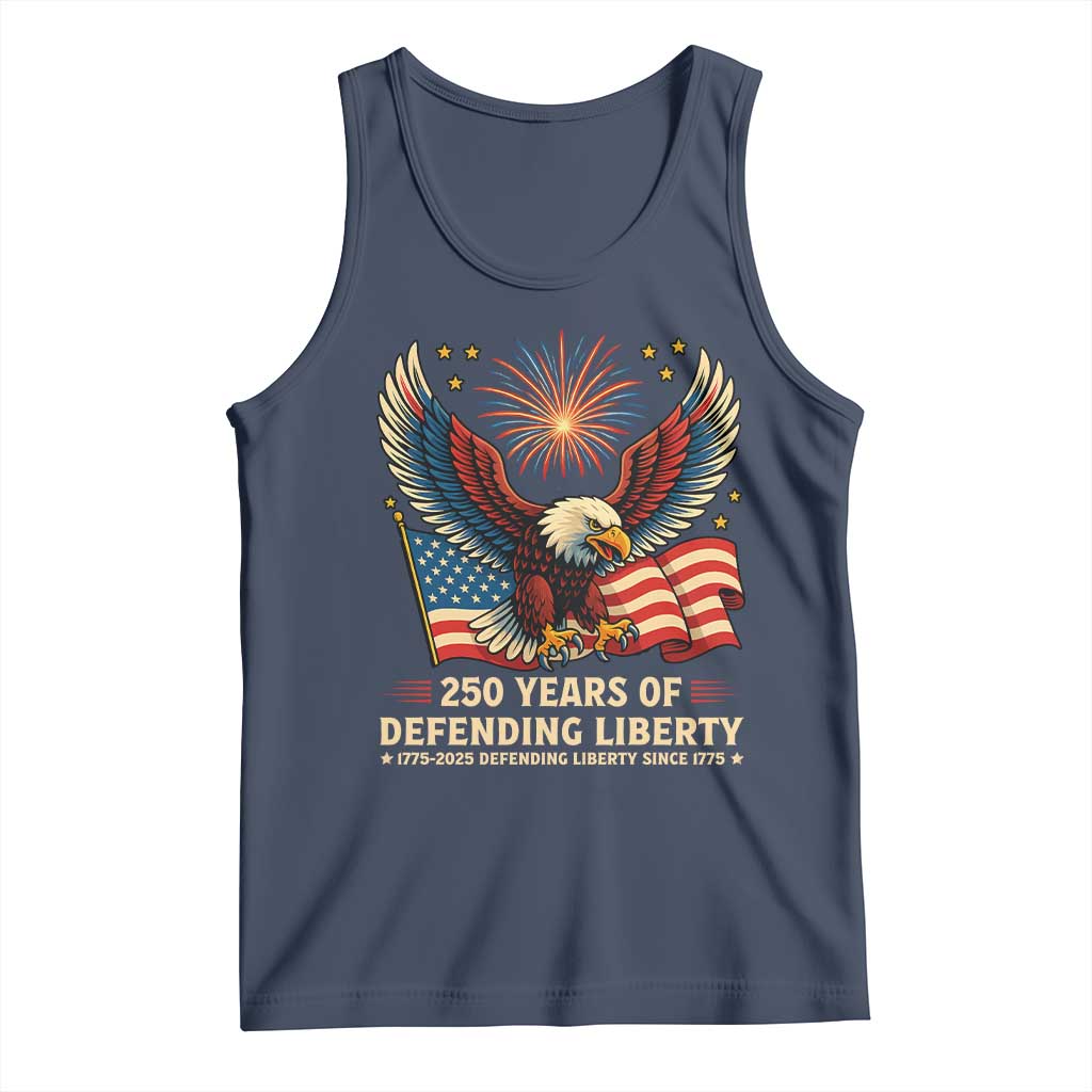 Patriotic Eagle US Army 250th Anniversary Tank Top 250 Years of Defending Liberty 1775 2025 - Wonder Print Shop