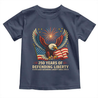 Patriotic Eagle US Army 250th Anniversary Toddler T Shirt 250 Years of Defending Liberty 1775 2025 - Wonder Print Shop