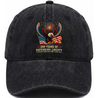 Patriotic Eagle US Army 250th Anniversary Washed Cotton Baseball Cap 250 Years of Defending Liberty 1775 2025