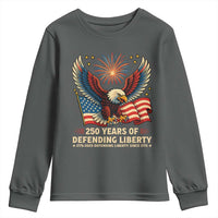 Patriotic Eagle US Army 250th Anniversary Youth Sweatshirt 250 Years of Defending Liberty 1775 2025 - Wonder Print Shop