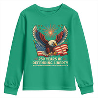 Patriotic Eagle US Army 250th Anniversary Youth Sweatshirt 250 Years of Defending Liberty 1775 2025 - Wonder Print Shop