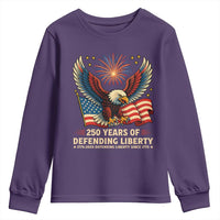 Patriotic Eagle US Army 250th Anniversary Youth Sweatshirt 250 Years of Defending Liberty 1775 2025 - Wonder Print Shop