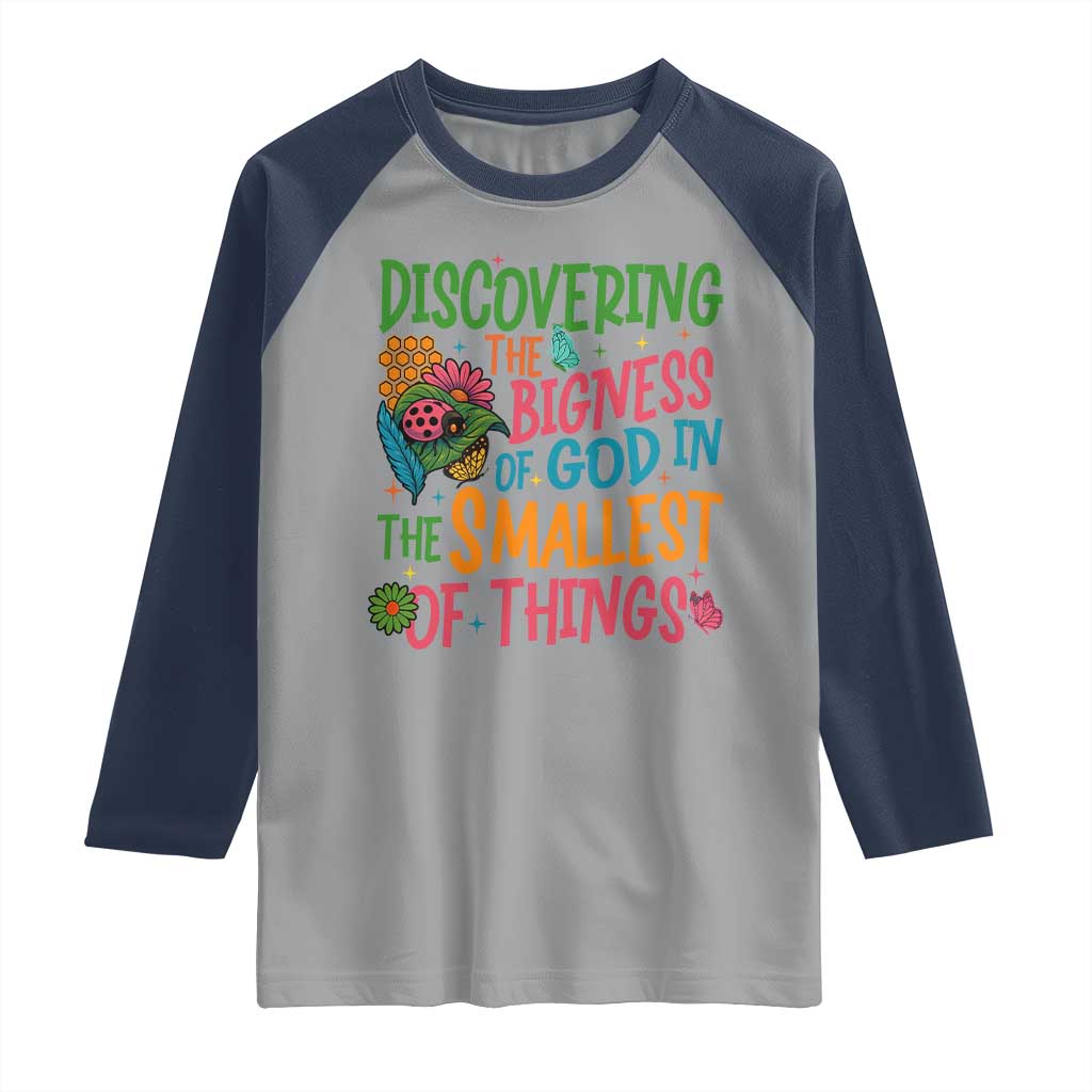 VBS 2025 Insects Adventure Raglan Shirt Discovering the Bigness of God in the Smallest of Things - Wonder Print Shop