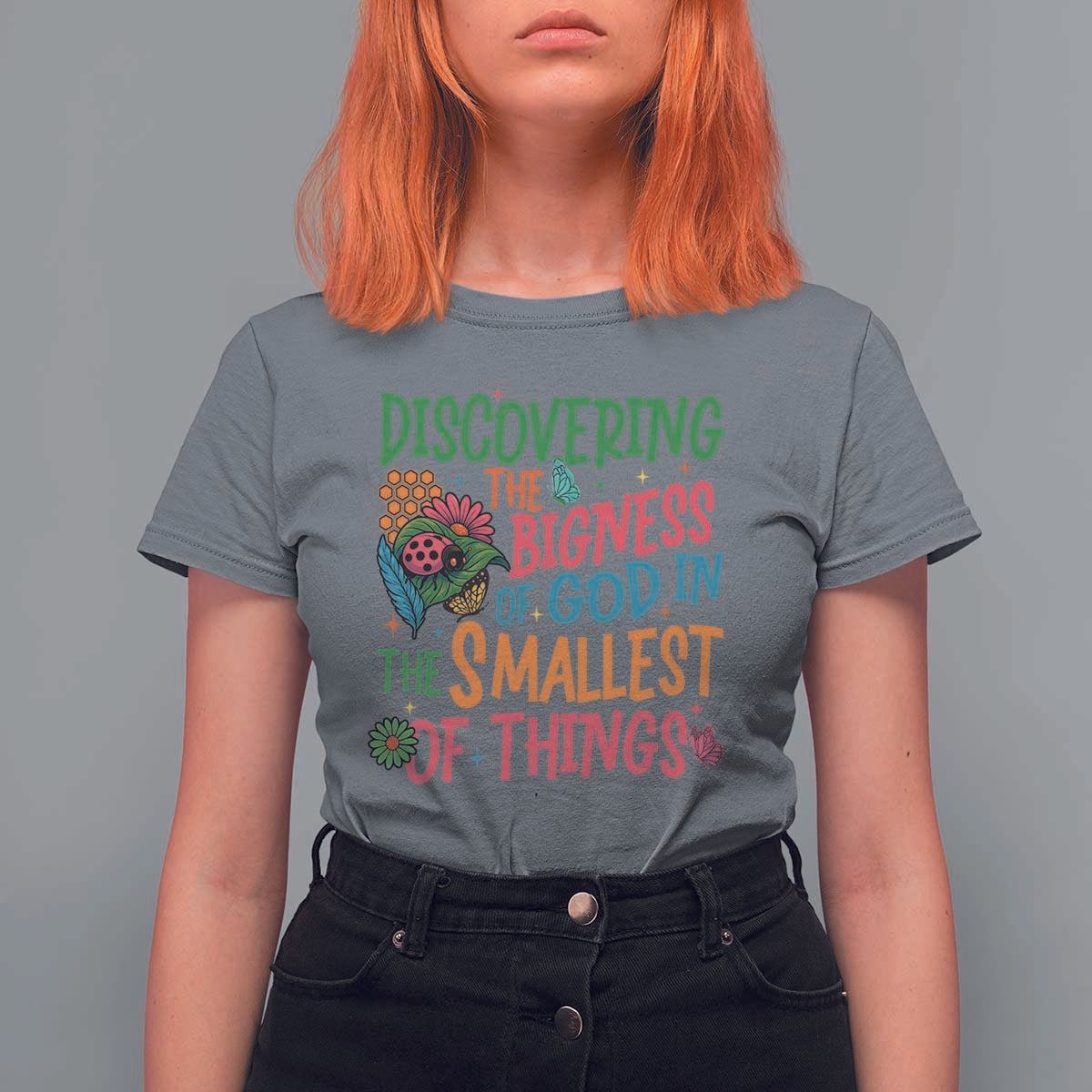 VBS 2025 Insects Adventure T Shirt For Women Discovering the Bigness of God in the Smallest of Things - Wonder Print Shop