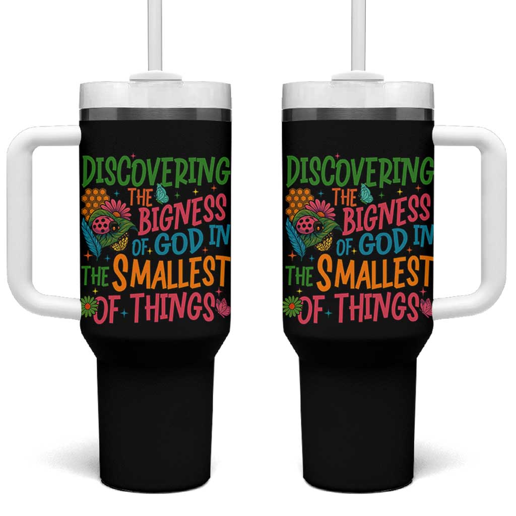 VBS 2025 Insects Adventure Tumbler With Handle Discovering the Bigness of God in the Smallest of Things - Wonder Print Shop