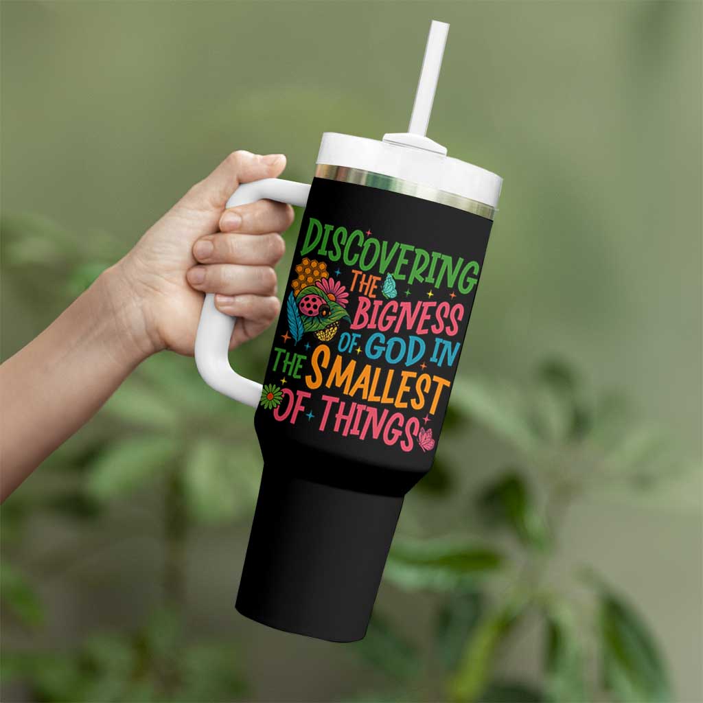 VBS 2025 Insects Adventure Tumbler With Handle Discovering the Bigness of God in the Smallest of Things - Wonder Print Shop