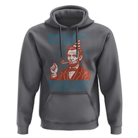 Funny 4th of July Satire Hoodie Democracy Is Dying But Hey Nice Fireworks Abe Lincoln