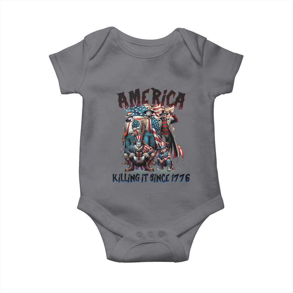Patriotic Horror Mashup Baby Onesie America Killing It Since 1776