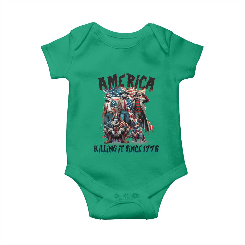 Patriotic Horror Mashup Baby Onesie America Killing It Since 1776
