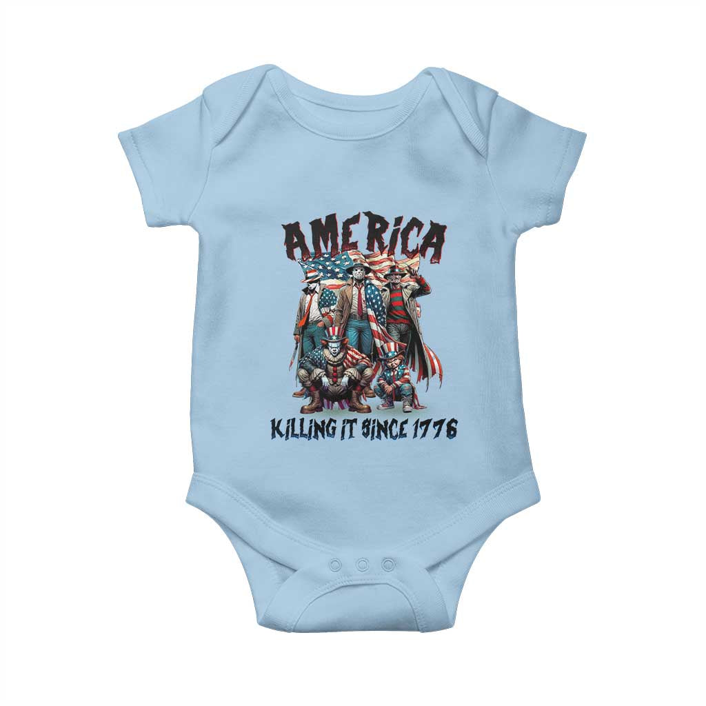 Patriotic Horror Mashup Baby Onesie America Killing It Since 1776