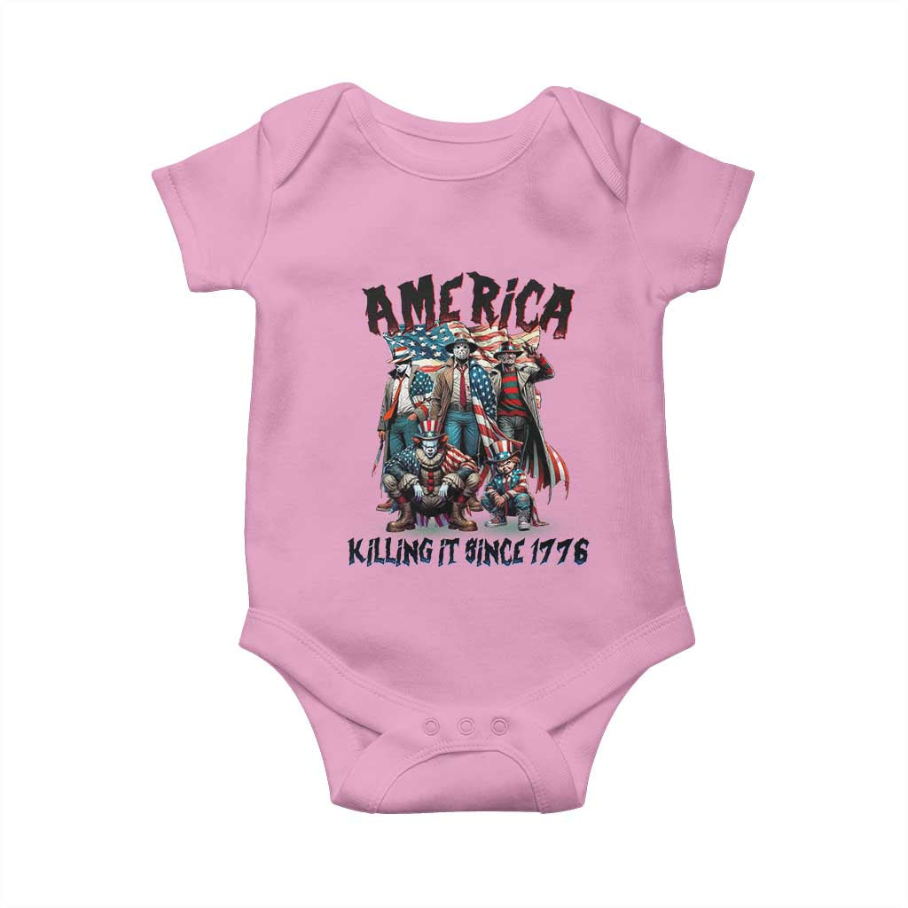 Patriotic Horror Mashup Baby Onesie America Killing It Since 1776