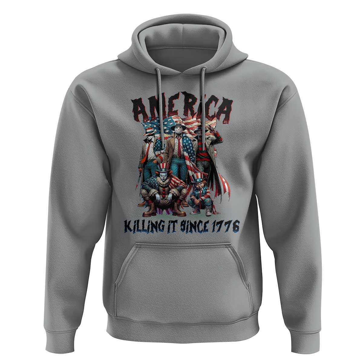 Patriotic Horror Mashup Hoodie America Killing It Since 1776