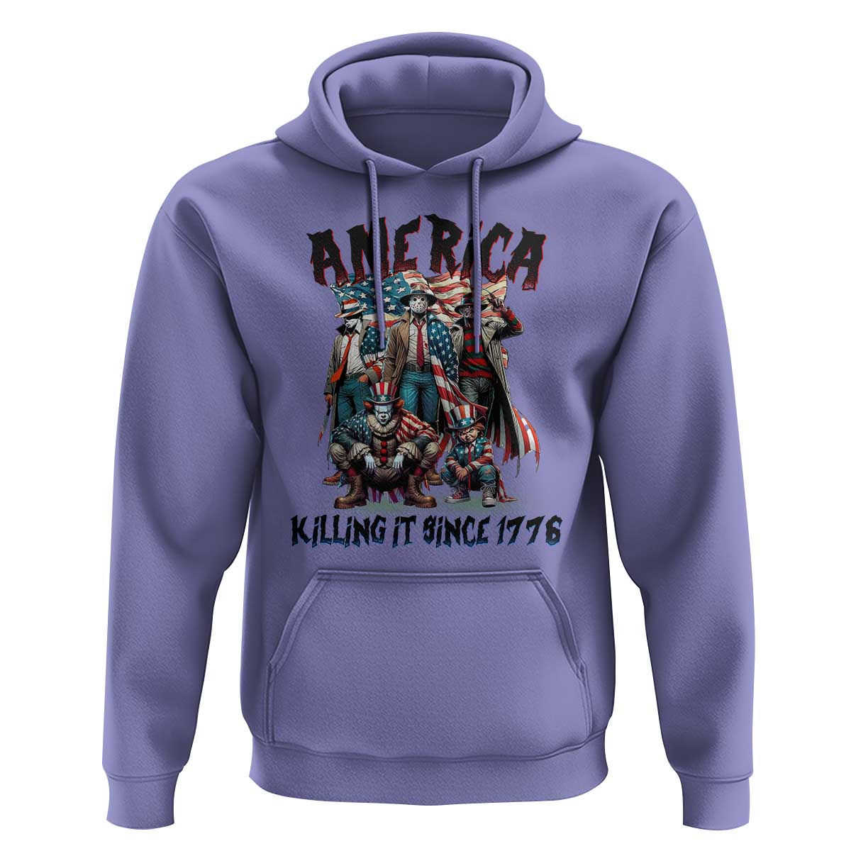 Patriotic Horror Mashup Hoodie America Killing It Since 1776