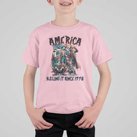 Patriotic Horror Mashup T Shirt For Kid America Killing It Since 1776