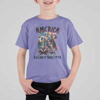 Patriotic Horror Mashup T Shirt For Kid America Killing It Since 1776