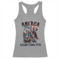 Patriotic Horror Mashup Racerback Tank Top America Killing It Since 1776