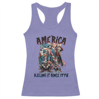 Patriotic Horror Mashup Racerback Tank Top America Killing It Since 1776