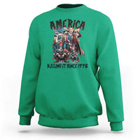 Patriotic Horror Mashup Sweatshirt America Killing It Since 1776